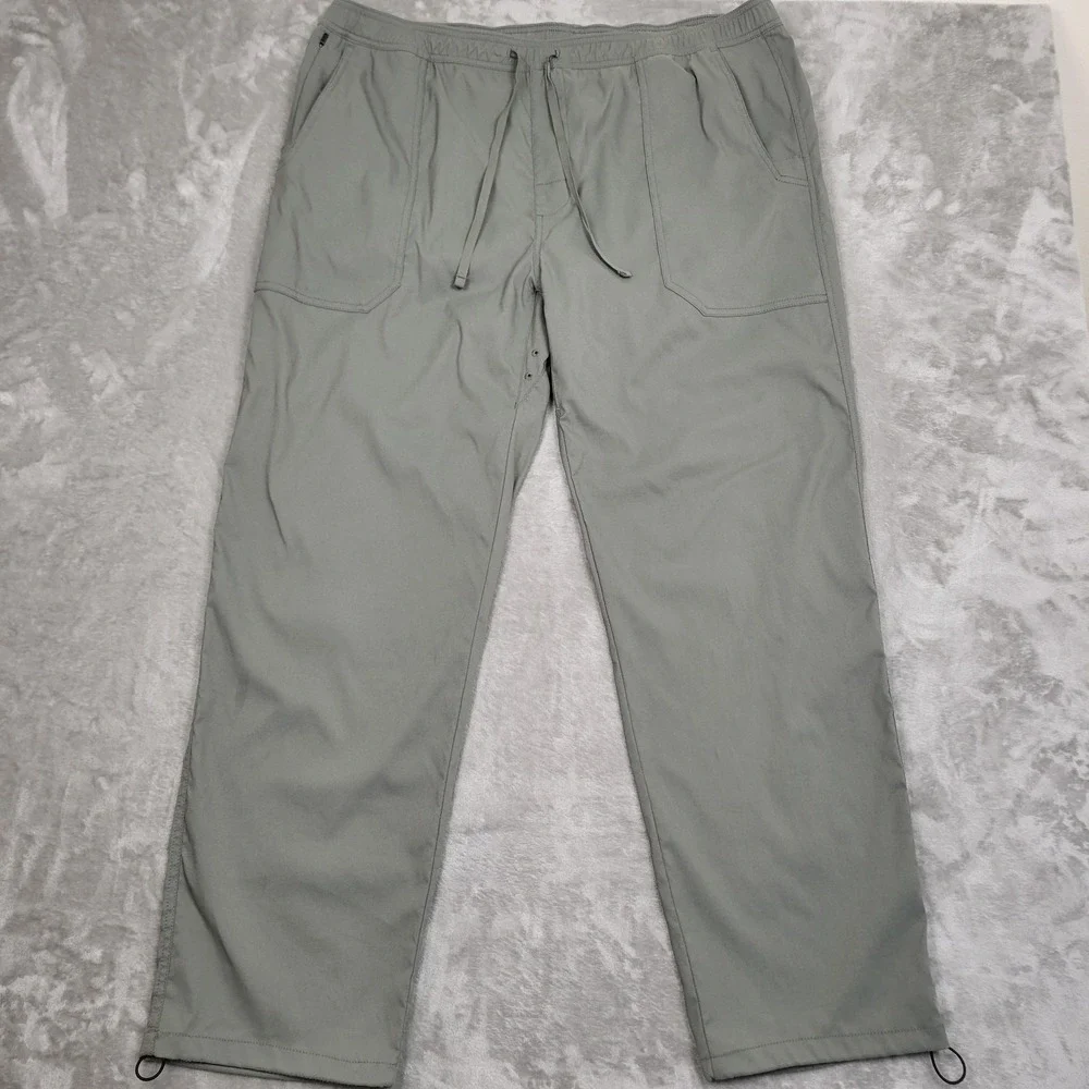 Prana Stretch Zion Field Pants Mens 2XL 42x32 Olive Green Outdoors Vented Hiking